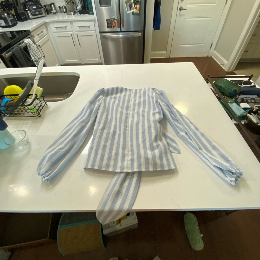 The Fifth Label Blue and White Striped Top - Picture 4 of 4